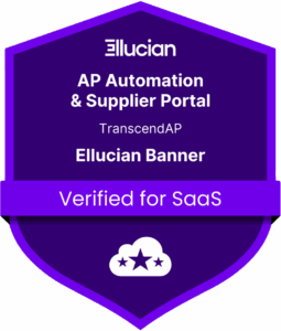Ellucian AP Automation & Supplier Portal | TranscendAP Ellucian Banner Verified SaaS