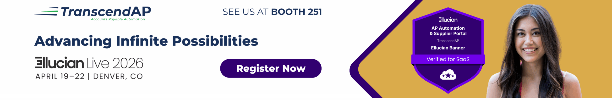 Ellucian Live 2026 Visit TranscendAP Booth 251