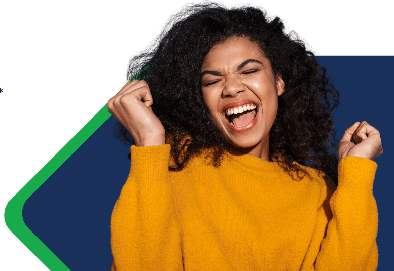woman cheering