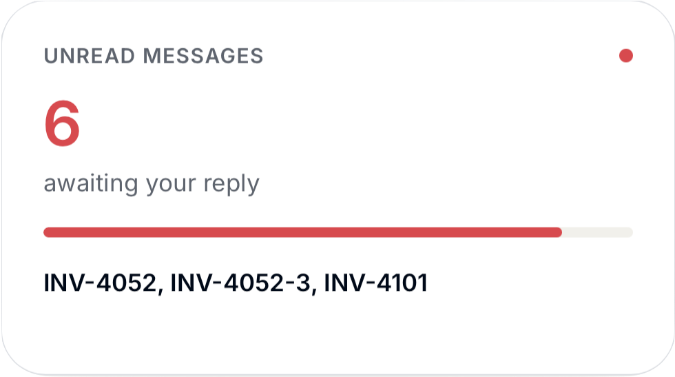 invoice status - awaiting reply