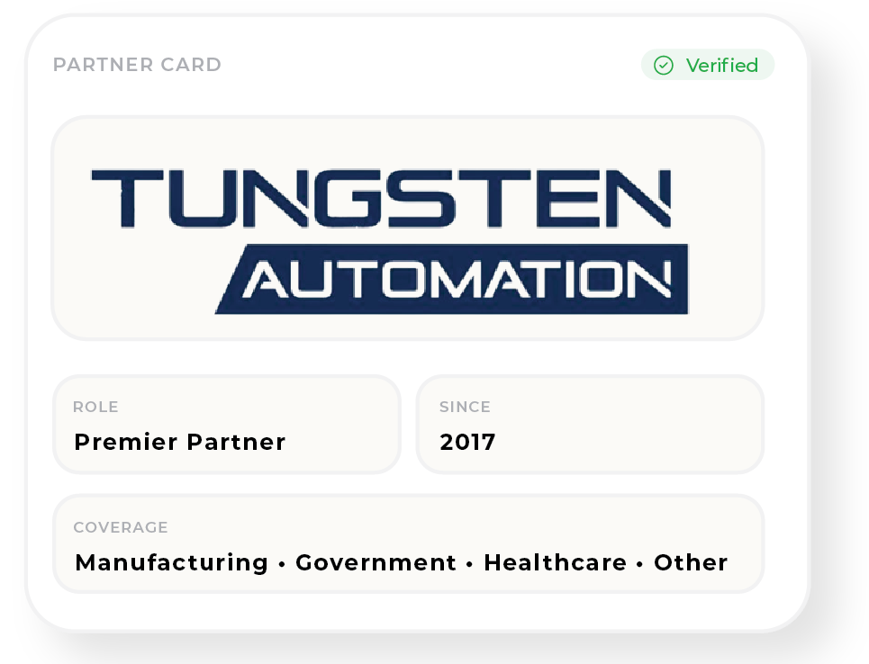 Tungsten Automation a Trusted TranscendAP Partner